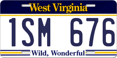WV license plate 1SM676