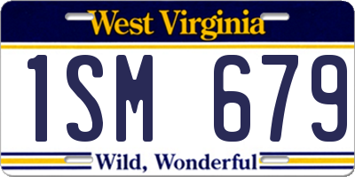WV license plate 1SM679