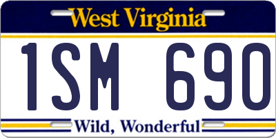 WV license plate 1SM690