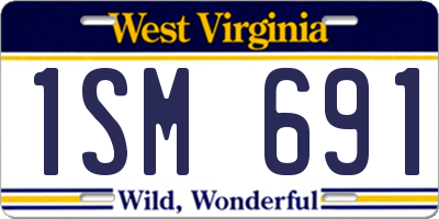 WV license plate 1SM691