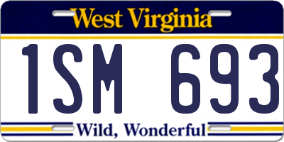 WV license plate 1SM693