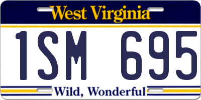WV license plate 1SM695