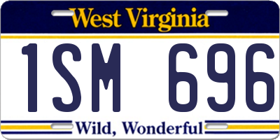 WV license plate 1SM696
