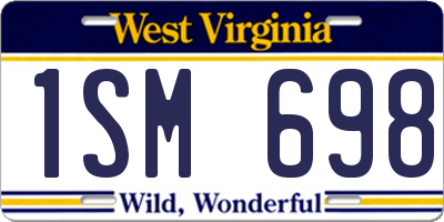 WV license plate 1SM698