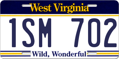WV license plate 1SM702
