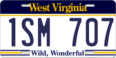 WV license plate 1SM707