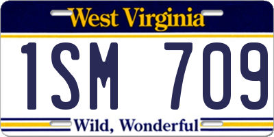 WV license plate 1SM709