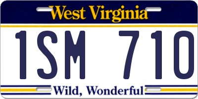 WV license plate 1SM710
