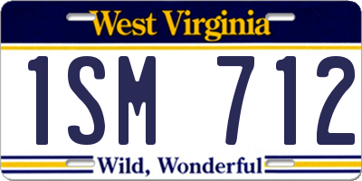 WV license plate 1SM712