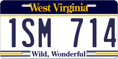 WV license plate 1SM714
