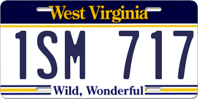 WV license plate 1SM717