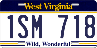 WV license plate 1SM718