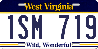 WV license plate 1SM719