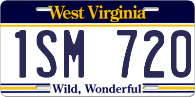 WV license plate 1SM720
