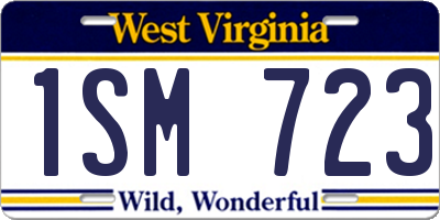 WV license plate 1SM723