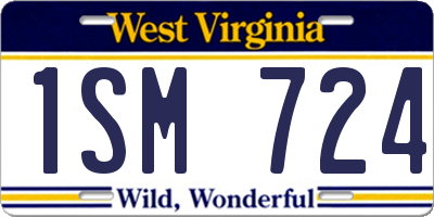 WV license plate 1SM724