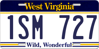 WV license plate 1SM727