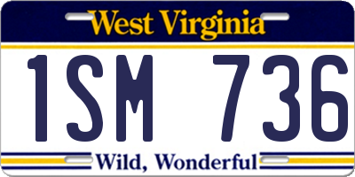 WV license plate 1SM736