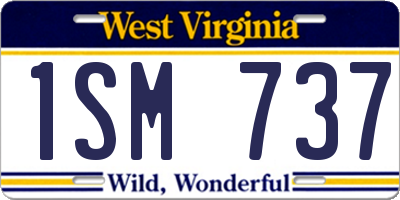WV license plate 1SM737