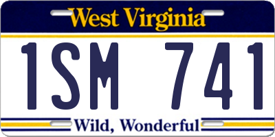 WV license plate 1SM741