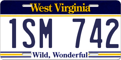 WV license plate 1SM742