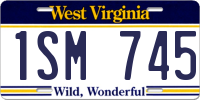 WV license plate 1SM745