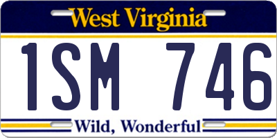 WV license plate 1SM746