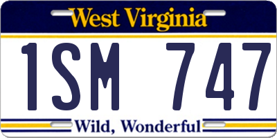 WV license plate 1SM747