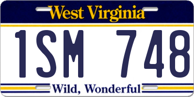 WV license plate 1SM748