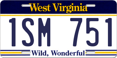 WV license plate 1SM751