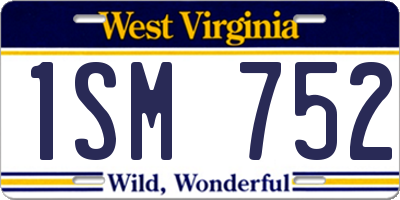 WV license plate 1SM752