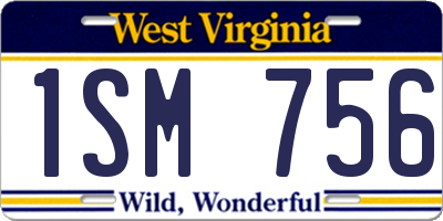 WV license plate 1SM756