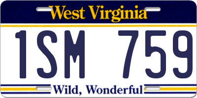 WV license plate 1SM759
