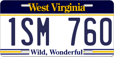 WV license plate 1SM760