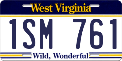 WV license plate 1SM761