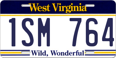 WV license plate 1SM764