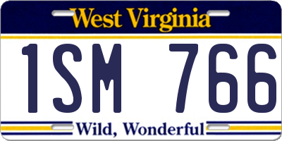 WV license plate 1SM766