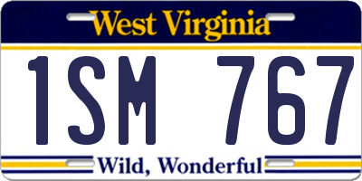 WV license plate 1SM767