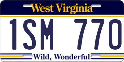 WV license plate 1SM770