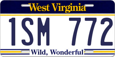 WV license plate 1SM772