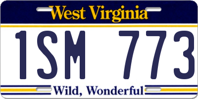WV license plate 1SM773