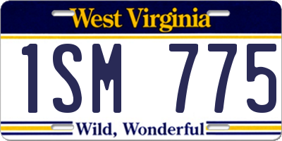 WV license plate 1SM775
