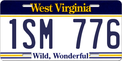 WV license plate 1SM776
