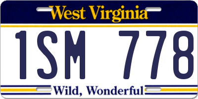 WV license plate 1SM778