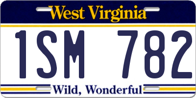 WV license plate 1SM782