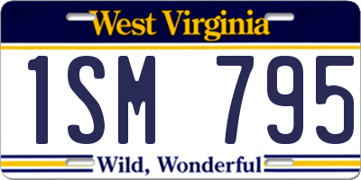 WV license plate 1SM795