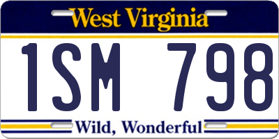 WV license plate 1SM798