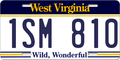 WV license plate 1SM810