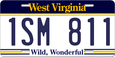 WV license plate 1SM811