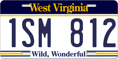 WV license plate 1SM812